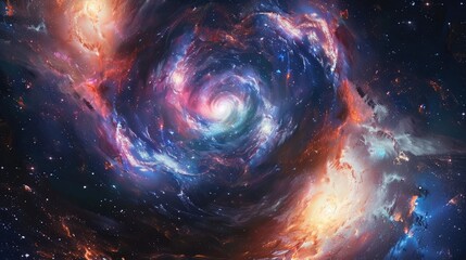 A breathtaking view of a galaxy with swirling patterns and sparkling stars, showcasing the beauty of the universe