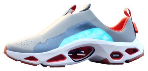 Futuristic sneaker shoe on isolated . New shoe concept. modern shoe style