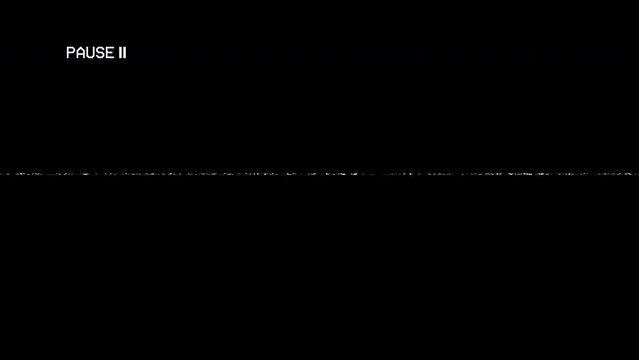 Old VHS pause with noise line overlay, Pause VCR with noise, VCR pause with noise line