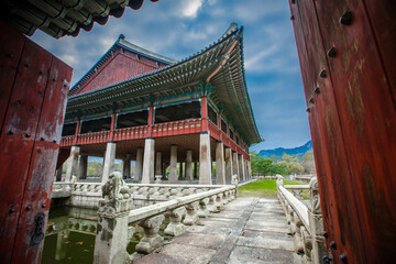 Obraz premium Gyeongbokgung Palace is the palace of Joseon Dynasty.