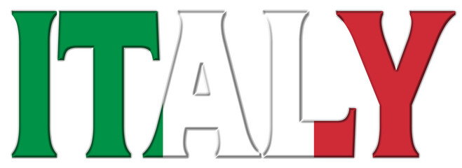  Italy flag text font