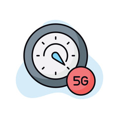 5g Speed Test vector icon