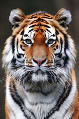 Fototapeta premium An endangered tiger species in its shrinking habitat.