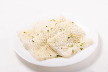 味付けイカステーキ　（ねぎ塩だれ）調理前