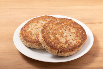 惣菜　ハンバーグ（鶏肉）加工品　あたため前