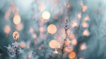 Fototapeta premium Blurred nature abstract on a gray background Lights blur on a white background