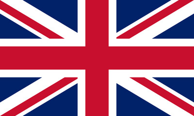 Flag of Great Britain. The official national Flag of the United Kingdom. British Union Jack. Correct proportions and colors. Vector illustration