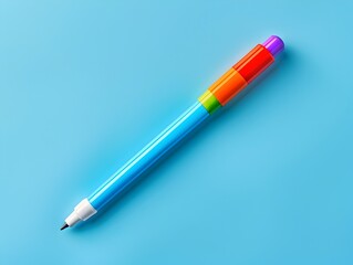 Carnival Atmosphere Illustrated with Minimalist Marker on Blue Background