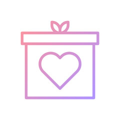 Gift love gradient soft pink purple valentine illustration