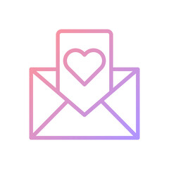 Massage love gradient soft pink purple valentine illustration