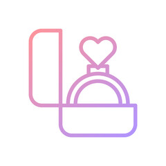 Ring love gradient soft pink purple valentine illustration