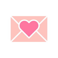 Massage love solid soft pink valentine illustration