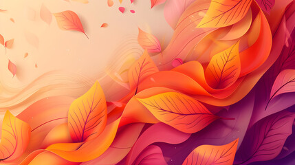 An abstract background with a blend of warm colors. Use smooth gradients and organic shapes to create a sense of warmth and comfort, reminiscent of a sunset or autumn leaves.