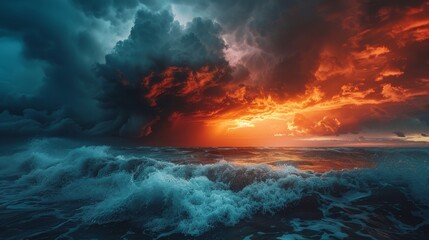 Fototapeta premium Erratic Weather Patterns: Unpredictable Conditions Amplified by Climate Change