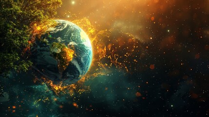 The Earths warming climate is a result of human activities such as deforestation and industrial pollution