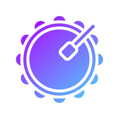 Drum element solid blue purple ramadan illustration