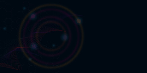 Global network connection. Abstract line circle with points background. Global network connection or communication and social network concept background.