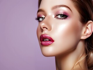 Professional Makeup Mastery A Models Flawless Visage Advertising Decorative Cosmetics