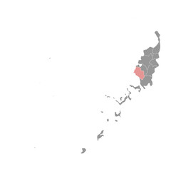Aimeliik State map, administrative division of Palau. Vector illustration.