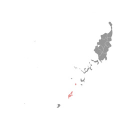 Peleliu State map, administrative division of Palau. Vector illustration.