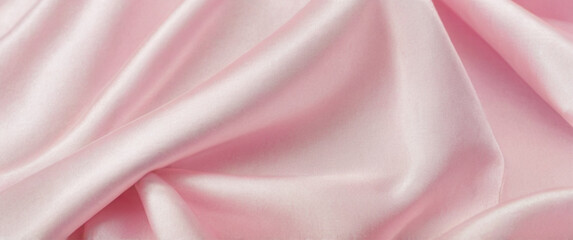 Obraz premium Silk background cloth pink texture sheet curtain bed beauty fabric abstract wedding luxury.
