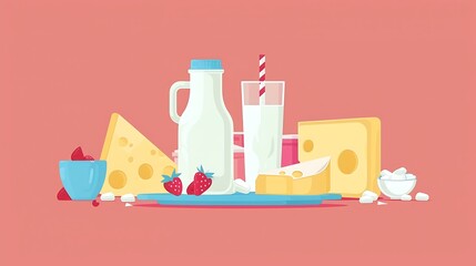Design an infographic that showcases the numerous health benefits of milk, including its nutritional content like calcium, vitamin D, and protein, using engaging visuals and text that make the