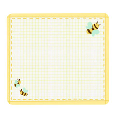 sheet of paper with a bee