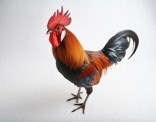 Isolated rooster in full body,  white background © Robert Kiyosaki