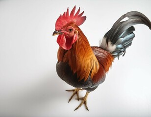 Isolated rooster in full body,  white background