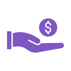 Hand Holding Coin Icon