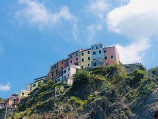 Obraz premium Scenic view of colorful coastal houses of Portovenere, Italy