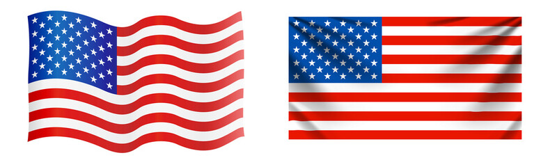 USA flag isolated over transparent illustration © tutti_frutti