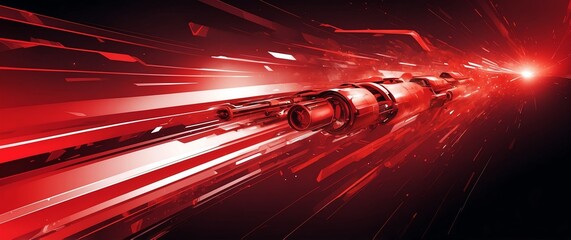 red digital speed future technology abstract concept background banner illustration