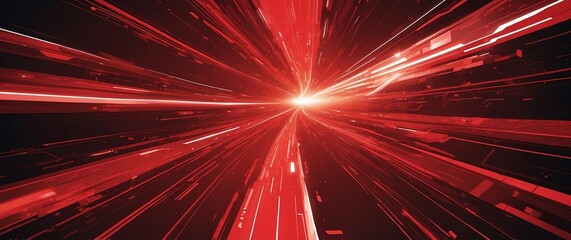 red digital speed future technology abstract concept background banner illustration