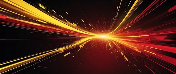 yellow and red digital speed future technology abstract concept background banner illustration
