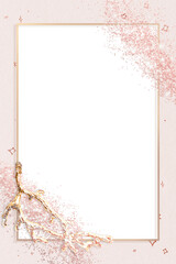 Sparkly frame png on textured background