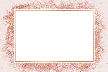 Shimmery pink border png festive glitter frame