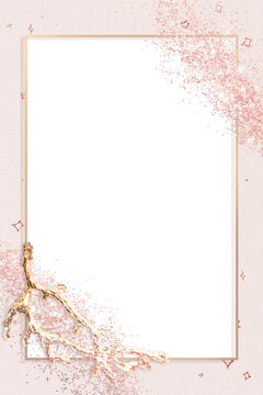 Sparkly frame png on textured background
