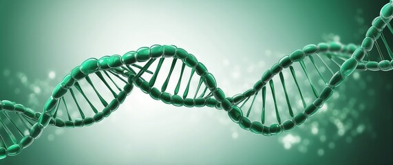 green digital medical dna technology abstract concept background banner illustration