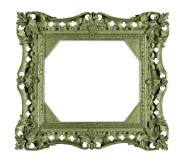 Vintage picture frame mockup PNG clip art, home decor, vintage green design