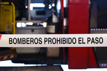 Security cordon prohibited passage firefighters working