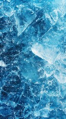 Fototapeta premium Beautiful original wide background image with blue toned surface and ice or stone texture, suitable for design or creative work. Artificial intelligence generation, high-end sense, 4k high-definition 