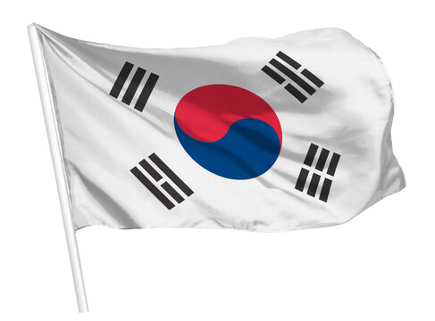 South Korea flag png waving, national symbol graphic