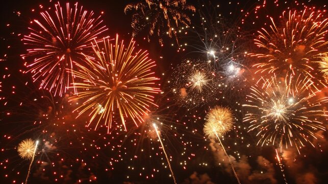 An animated fireworks factory produces an array of dazzling pyrotechnics for the grand finale of Independence Day celebrations