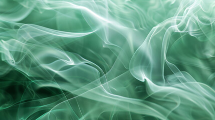 Obraz premium Weaving jade green smoke evokes tranquility and natural elegance,