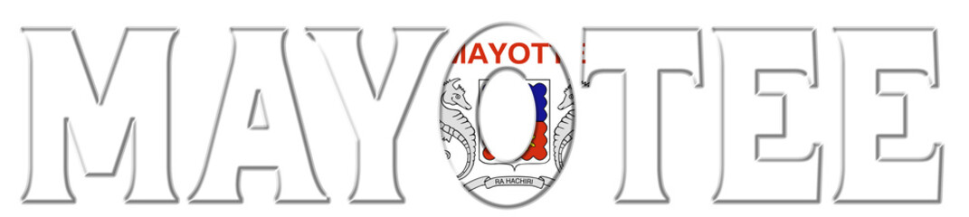 Mayotte flag text font