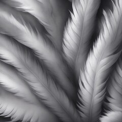 Fototapeta premium Stylish Gray Soft Feathers Background