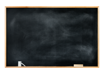 Blank school chalkboard png sticker, transparent background