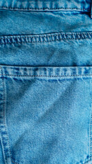 Naklejka premium Blue jeans fabric with detailed texture