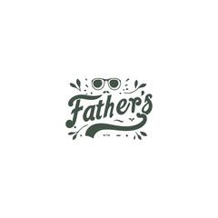 fathers day logo, happy fathers day typography